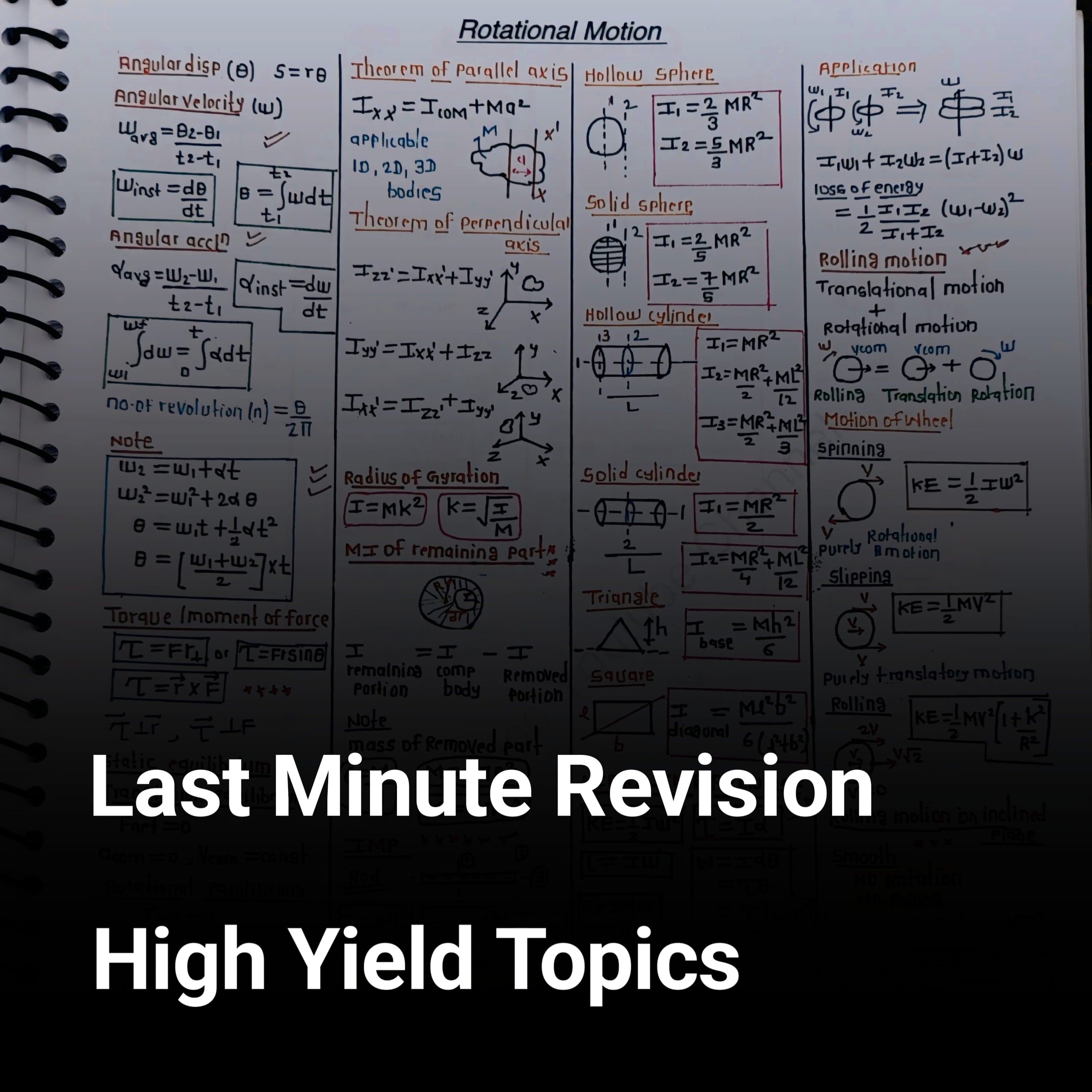 Rotational Motion & Circular Motion Short Notes – Class 11 Physics PDF